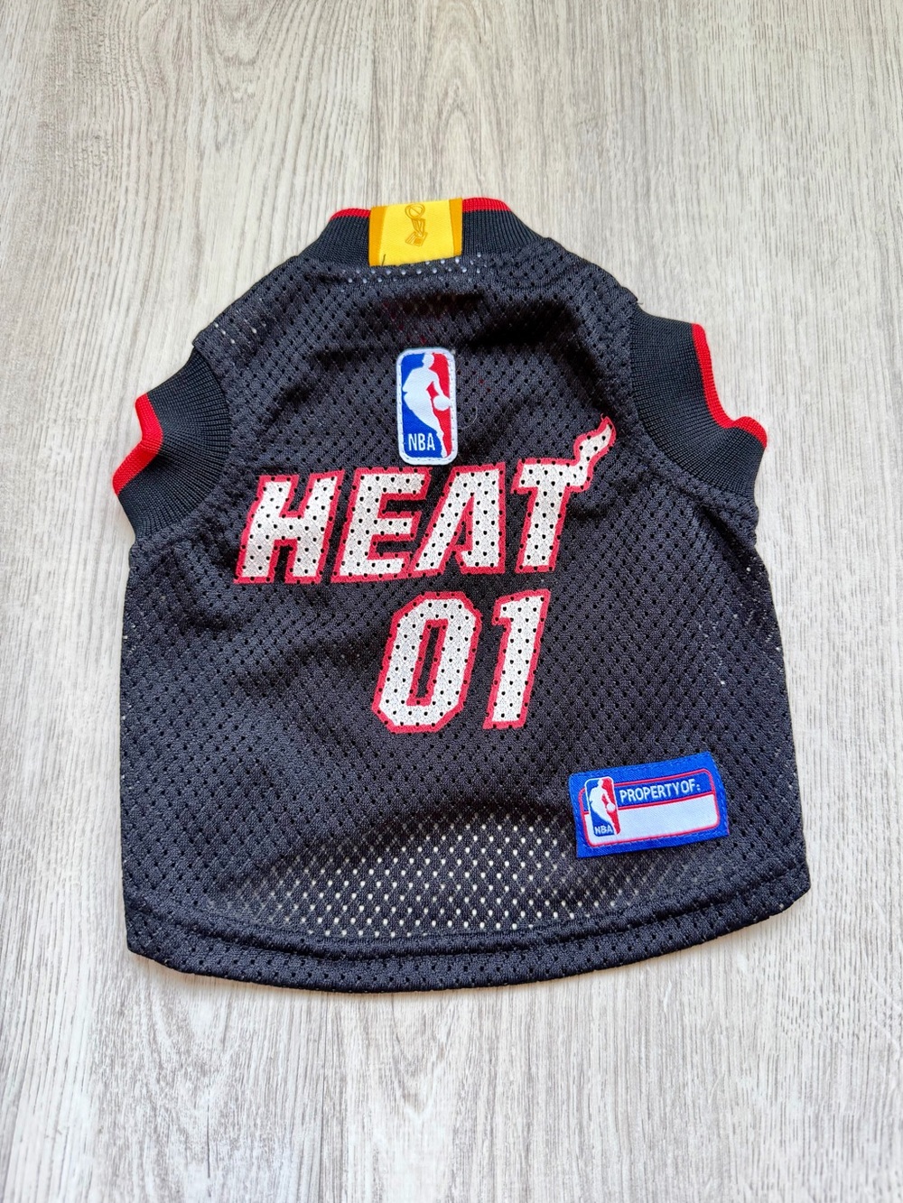 NBA Miami Heat - Black and Red Pet/Small Dog Basketball Jersey - size XS